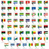 Badges with flags of Africa