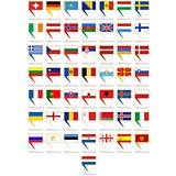 Badges with flags of Europe