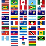 Flags of the countries of America