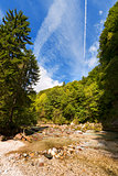 Slizza (Gailitz) River Canyon in Tarvisio Italy