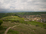 Travel locations in Bulgaria, view to the town Provadia from fortress Ovech