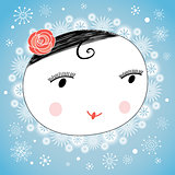 portrait of a girl in winter