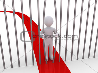 Person is bending bars to overcome the problem