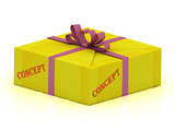 CONCEPT stamp on gift box 