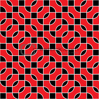 Seamless red and black vector pattern