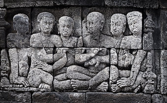 Ancient carving - Borobudur temple from Indonesia, Java