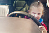 child driving a car
