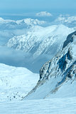 Winter Dachstein mountain massif