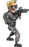 Cartoon soldier