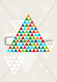 Abstract geometric Christmas tree, vector