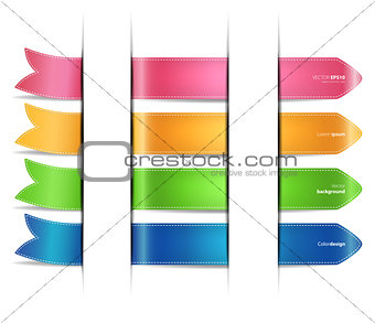 Set of color stickers