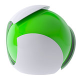 3d green abstract sphere