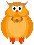 Halloween Fall Color Owl Illustration