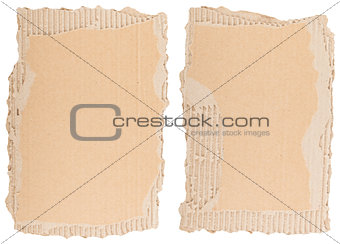 Two pieces of brown cardboard