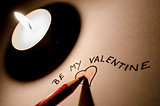 Writing a Be my Valentine note