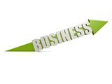 Green business arrow