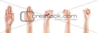 Hand gesture of  woman