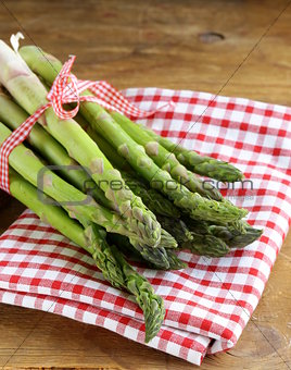 fresh green organic asparagus - spring vegetable
