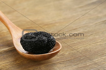 delicacy mushroom black truffle  -  rare and expensive vegetable