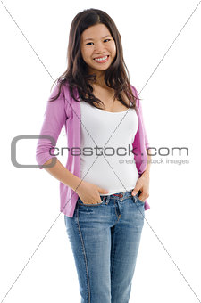 Portrait of Asian female smiling