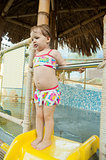the little girl in aquapark