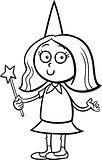 girl in fairy costume coloring page