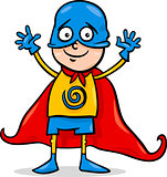 boy in hero costume cartoon