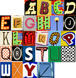 Carnival Alphabet Set JPG Letters Type Typography Characters Fon