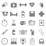 Health icons on white background