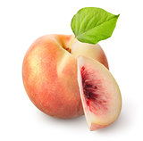 Fresh peach isolated