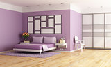 Purple modern bedroom 