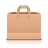 Realistic Beige Paper Shopping Bag
