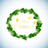 Green christmas wreath background