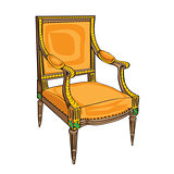 classical chair on white