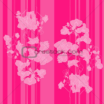 pink orchids pattern