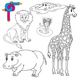 Coloring image wild animals 01