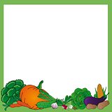 Various vegetables frame