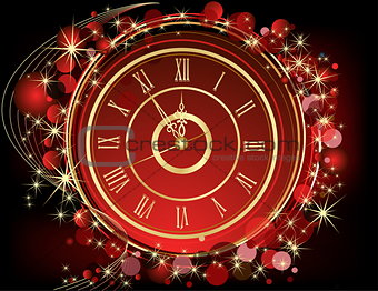 Happy New Year  background  red and gold