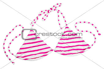 Striped pink swimming suit