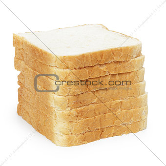 seven slices  of toast bread in stack