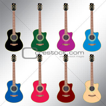 colored acoustic guitars