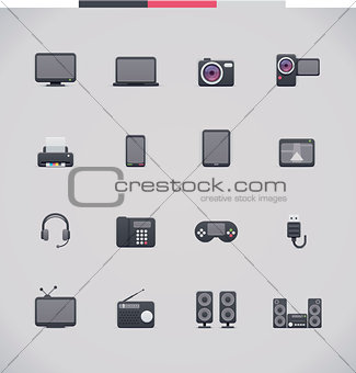 Electronics icon set