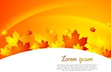 Wavy autumn vector background
