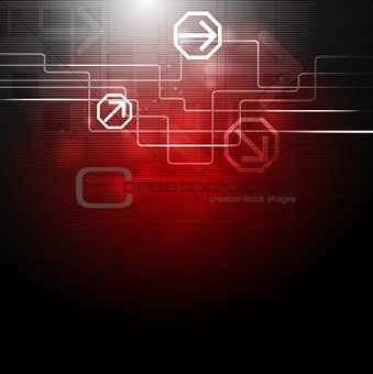 Concept dark red technology design