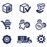 Packaging and buy icons, car parts