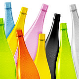 Colored glass bottle