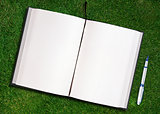 blank opened book