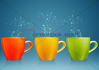 mug with water splashes