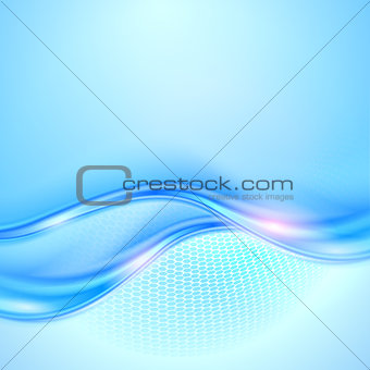 Abstract blue waving background
