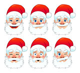 Santa Claus, multiple expressions.